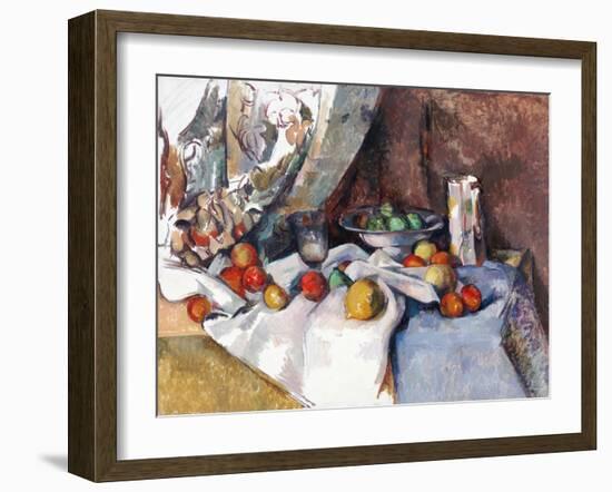 Still Life with Apples-Paul Cézanne-Framed Giclee Print