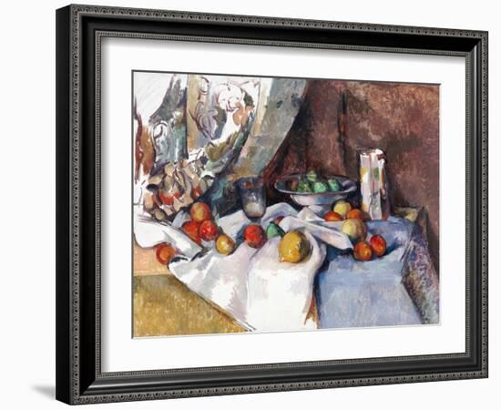 Still Life with Apples-Paul Cézanne-Framed Giclee Print