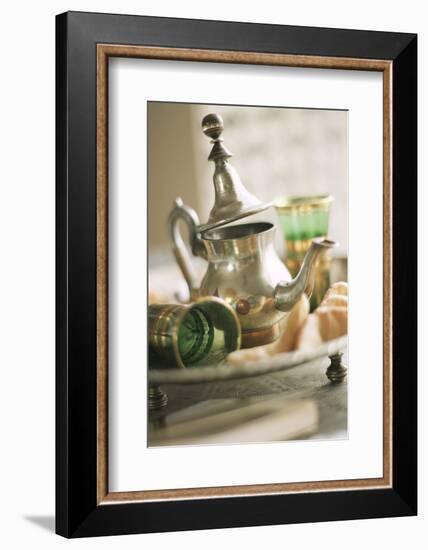 Still Life with Arabian Teapot and Tea Glasses-Frederic Vasseur-Framed Photographic Print