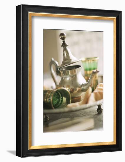 Still Life with Arabian Teapot and Tea Glasses-Frederic Vasseur-Framed Photographic Print