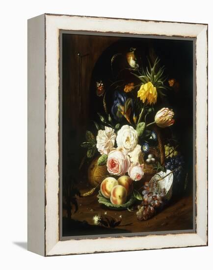 Still Life with Assorted Flowers-Josef Holstayn-Framed Premier Image Canvas