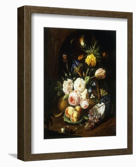 Still Life with Assorted Flowers-Josef Holstayn-Framed Giclee Print