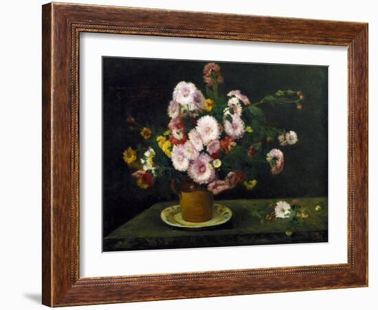 Still Life with Asters, 1859-Gustave Courbet-Framed Giclee Print