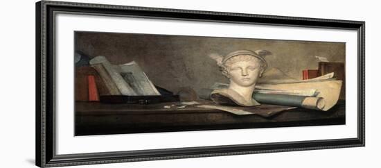 Still Life with Attributes of the Arts, 18th Century-Jean-Baptiste Simeon Chardin-Framed Giclee Print