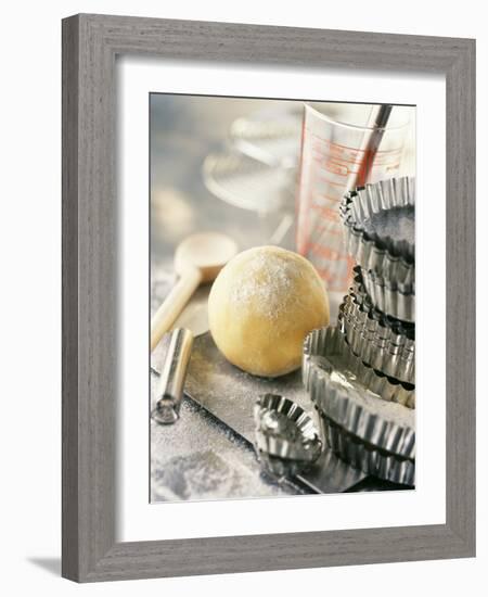 Still Life with Ball of Pastry and Various Baking Utensils-Jean-francois Rivière-Framed Photographic Print