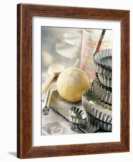 Still Life with Ball of Pastry and Various Baking Utensils-Jean-francois Rivière-Framed Photographic Print