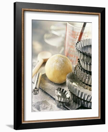 Still Life with Ball of Pastry and Various Baking Utensils-Jean-francois Rivière-Framed Photographic Print