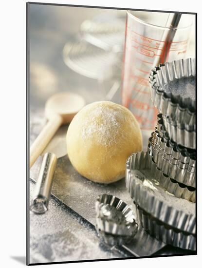 Still Life with Ball of Pastry and Various Baking Utensils-Jean-francois Rivière-Mounted Photographic Print