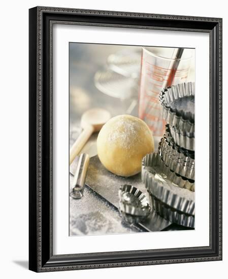 Still Life with Ball of Pastry and Various Baking Utensils-Jean-francois Rivière-Framed Photographic Print