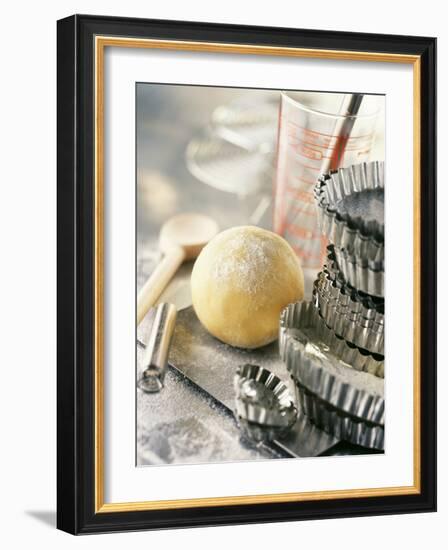 Still Life with Ball of Pastry and Various Baking Utensils-Jean-francois Rivière-Framed Photographic Print