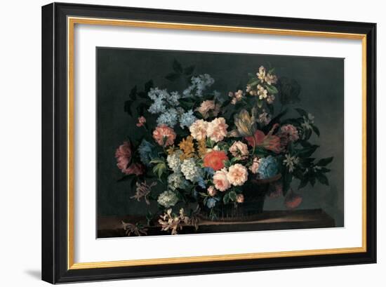 Still Life with Basket of Flowers, C.1690-Jean-Baptiste Monnoyer-Framed Giclee Print