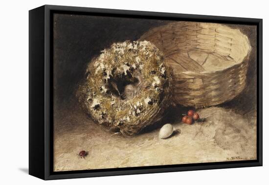 Still-Life with Basket-William Henry Hunt-Framed Premier Image Canvas