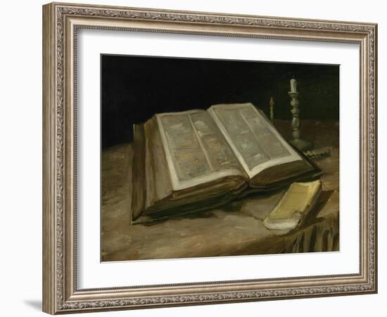 Still Life with Bible, 1885-Vincent van Gogh-Framed Giclee Print