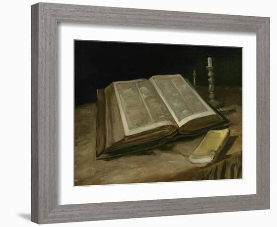 Still Life with Bible, 1885-Vincent van Gogh-Framed Giclee Print