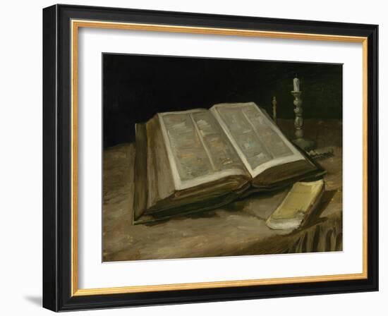 Still Life with Bible, 1885-Vincent van Gogh-Framed Giclee Print