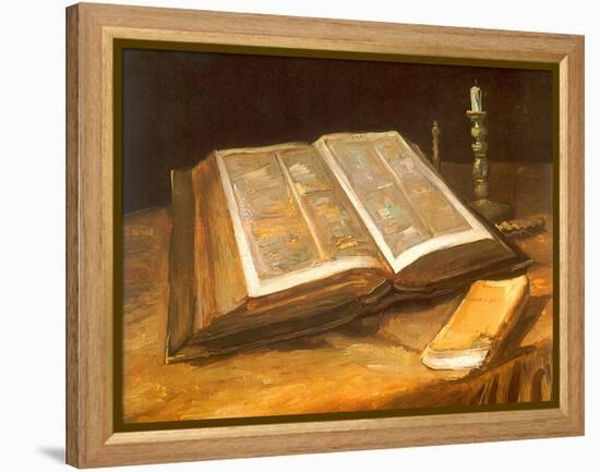 Still Life with Bible, 1885-Vincent van Gogh-Framed Premier Image Canvas