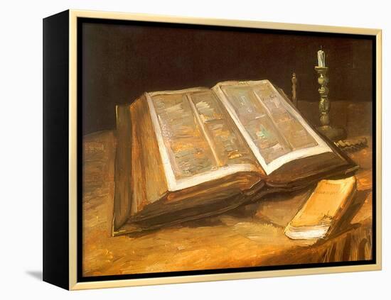 Still Life with Bible, 1885-Vincent van Gogh-Framed Premier Image Canvas