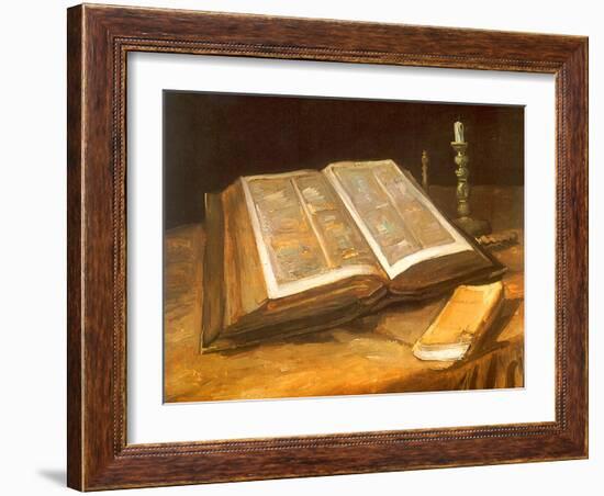 Still Life with Bible, 1885-Vincent van Gogh-Framed Giclee Print