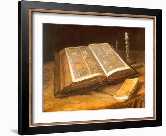 Still Life with Bible, 1885-Vincent van Gogh-Framed Giclee Print