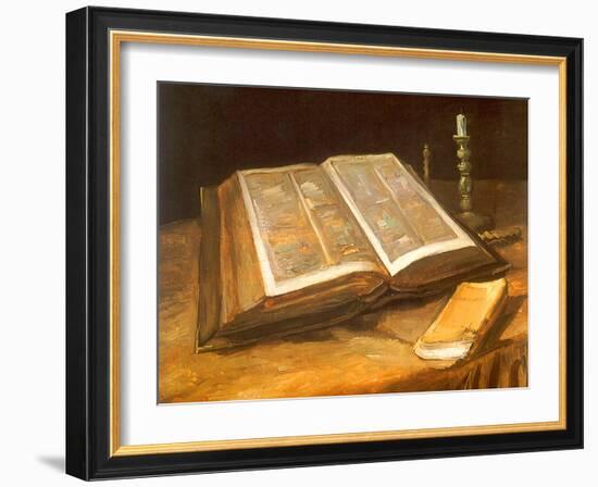 Still Life with Bible, 1885-Vincent van Gogh-Framed Giclee Print