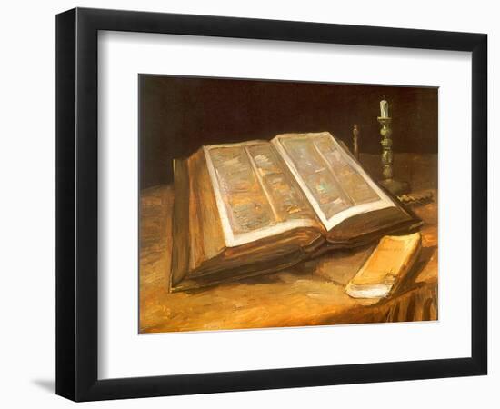 Still Life with Bible, 1885-Vincent van Gogh-Framed Giclee Print