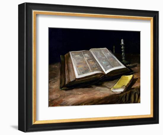 Still Life with Bible-Vincent van Gogh-Framed Giclee Print