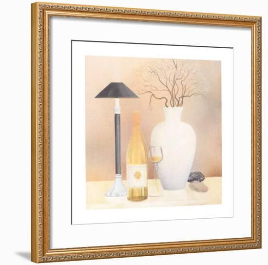 Still Life with Black Lamp-Heinz Hock-Framed Art Print