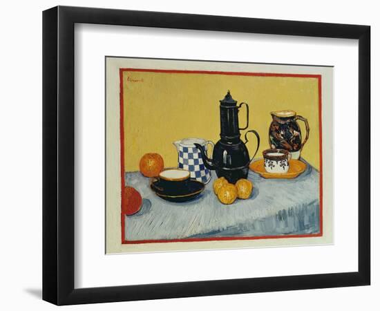 Still Life with Blue Enamel Coffeepot, Earthenware and Fruit, 1888-Vincent van Gogh-Framed Giclee Print