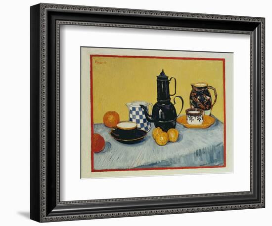 Still Life with Blue Enamel Coffeepot, Earthenware and Fruit, 1888-Vincent van Gogh-Framed Giclee Print