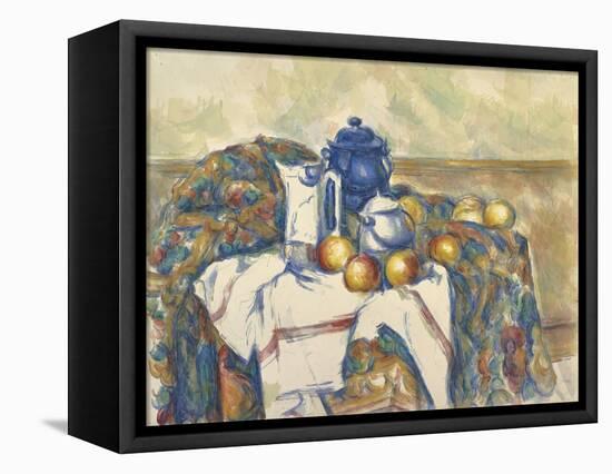 Still Life with Blue Pot, C.1900-Paul Cézanne-Framed Premier Image Canvas