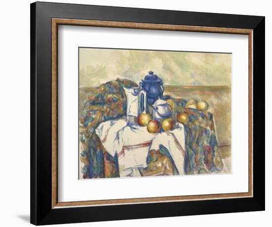 Still Life with Blue Pot, C.1900-Paul Cézanne-Framed Giclee Print