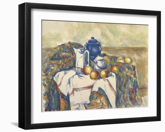 Still Life with Blue Pot, C.1900-Paul Cézanne-Framed Giclee Print