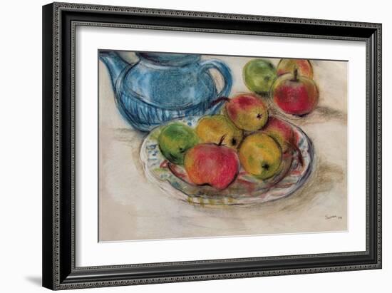 Still Life with Blue Teapot 2-Susan Adams-Framed Giclee Print