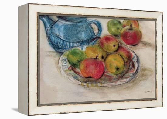 Still Life with Blue Teapot 2-Susan Adams-Framed Premier Image Canvas