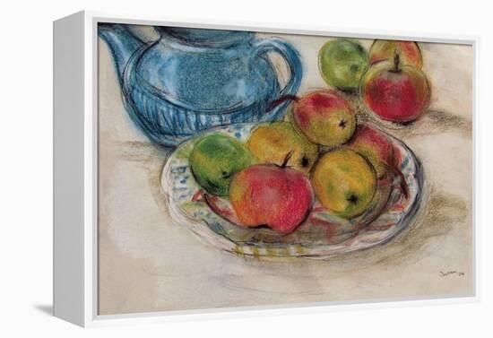 Still Life with Blue Teapot 2-Susan Adams-Framed Premier Image Canvas