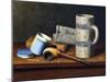 Still-Life with Blue Tobacco Box, 1878-William Michael Harnett-Mounted Giclee Print