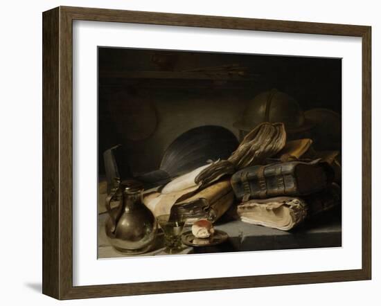 Still Life with Books-Jan Lievens-Framed Art Print