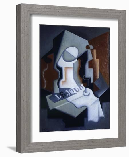 Still Life with Bottle and Fruit-Juan Gris-Framed Giclee Print