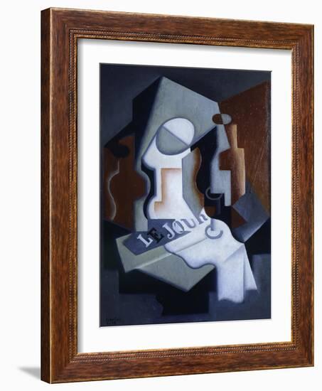 Still Life with Bottle and Fruit-Juan Gris-Framed Giclee Print