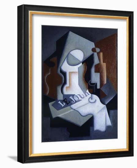 Still Life with Bottle and Fruit-Juan Gris-Framed Giclee Print