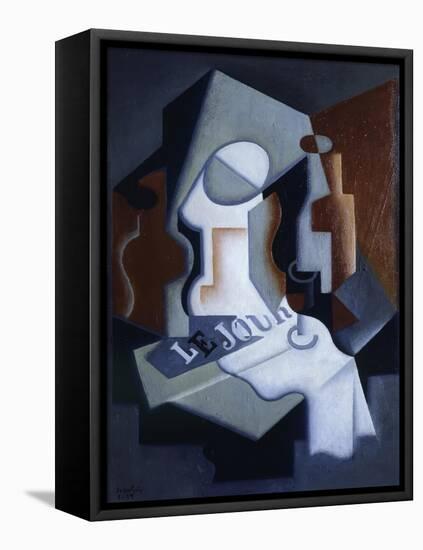 Still Life with Bottle and Fruit-Juan Gris-Framed Premier Image Canvas