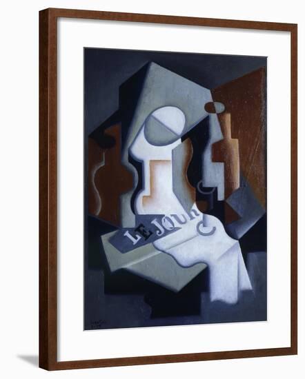 Still Life with Bottle and Fruit-Juan Gris-Framed Giclee Print