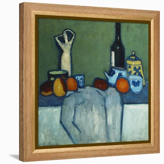 Still Life with Bottle, Fruit and Figure-Alexej Von Jawlensky-Framed Premier Image Canvas