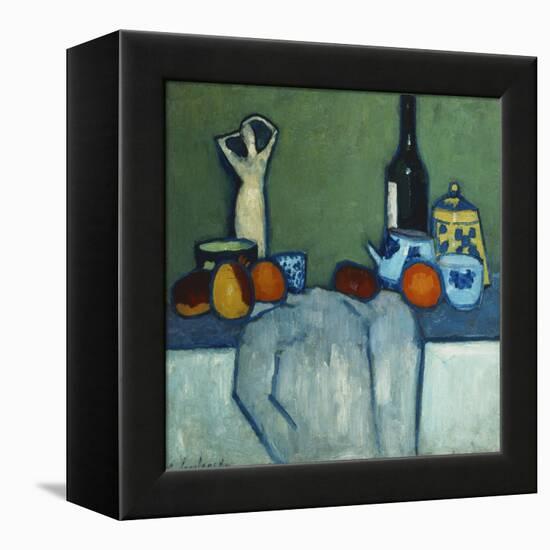 Still Life with Bottle, Fruit and Figure-Alexej Von Jawlensky-Framed Premier Image Canvas