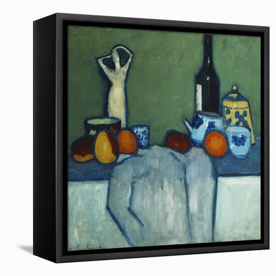 Still Life with Bottle, Fruit and Figure-Alexej Von Jawlensky-Framed Premier Image Canvas