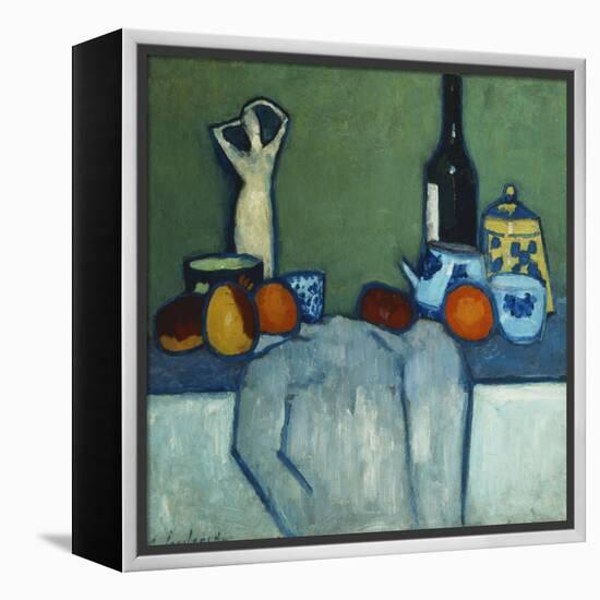 Still Life with Bottle, Fruit and Figure-Alexej Von Jawlensky-Framed Premier Image Canvas