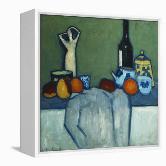 Still Life with Bottle, Fruit and Figure-Alexej Von Jawlensky-Framed Premier Image Canvas