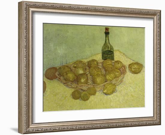 Still-Life with Bottle, Lemons and Oranges, 1888-Vincent van Gogh-Framed Giclee Print