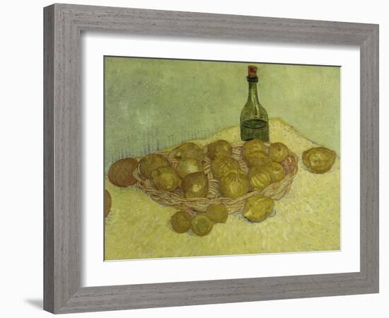 Still-Life with Bottle, Lemons and Oranges, 1888-Vincent van Gogh-Framed Giclee Print