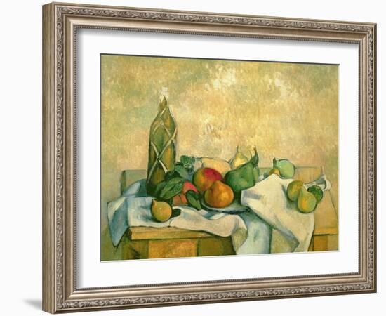 Still Life with Bottle of Liqueur, 1888-90-Paul Cézanne-Framed Giclee Print